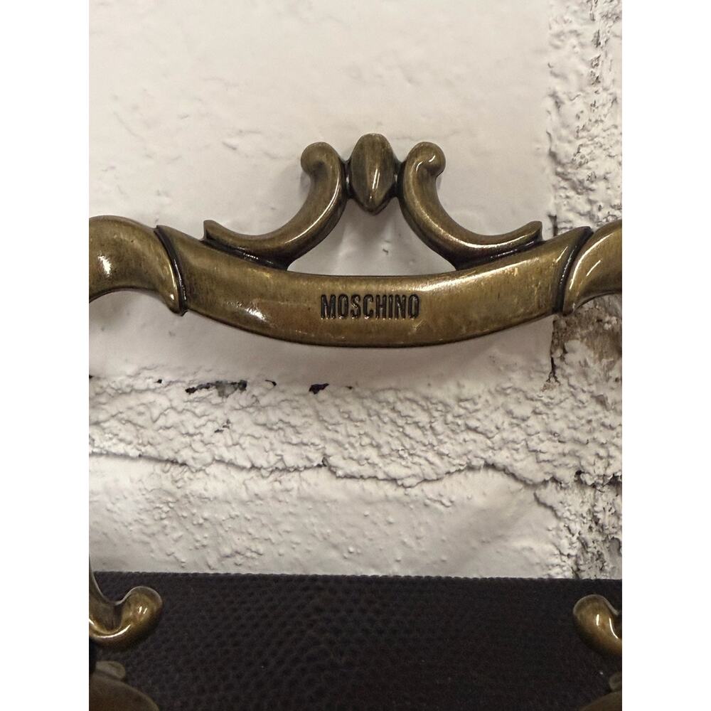 AW22 Moschino Couture Jeremy Scott Black Box Purse w/ Bronze Antique Hardware - Picture 3 of 15
